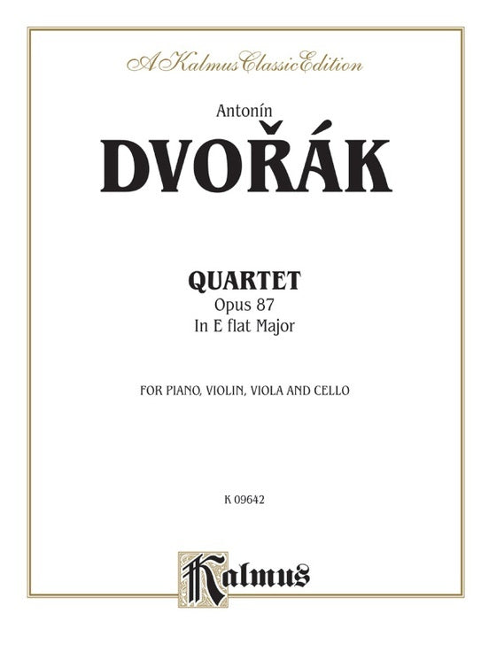 Quartet Op 87 E Flat Violin/Viola/Vc/Piano
