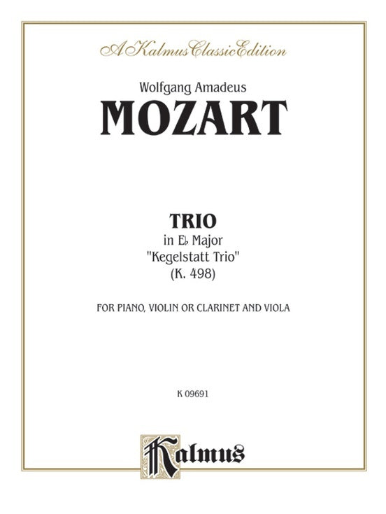 Trio in E Flat K498 for Clarinet, Viola, and Piano