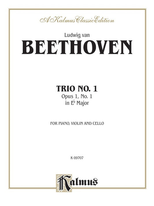 Trio Op 1 No 1 E Flat for Violin, Cello, and Piano Chamber Sheet Music