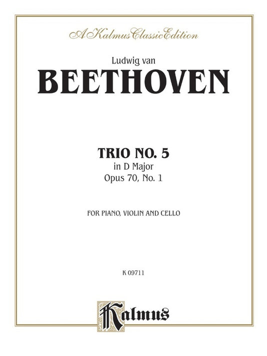 Trio No 5 D Op 70 No 1 for Violin, Cello, and Piano - Chamber Sheet Music