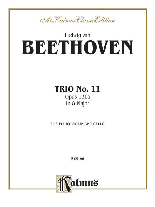Beethoven Piano Trio No 11 Op 121a in G - Chamber Sheet Music for Violin, Cello, and Piano