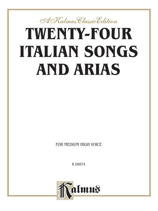 Italian Songs And Arias 24 Med/High