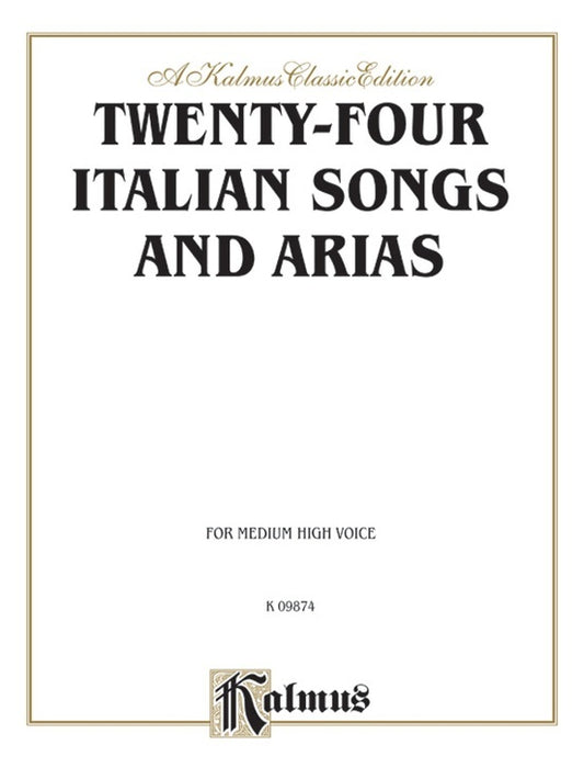Italian Songs And Arias 24 Med/High