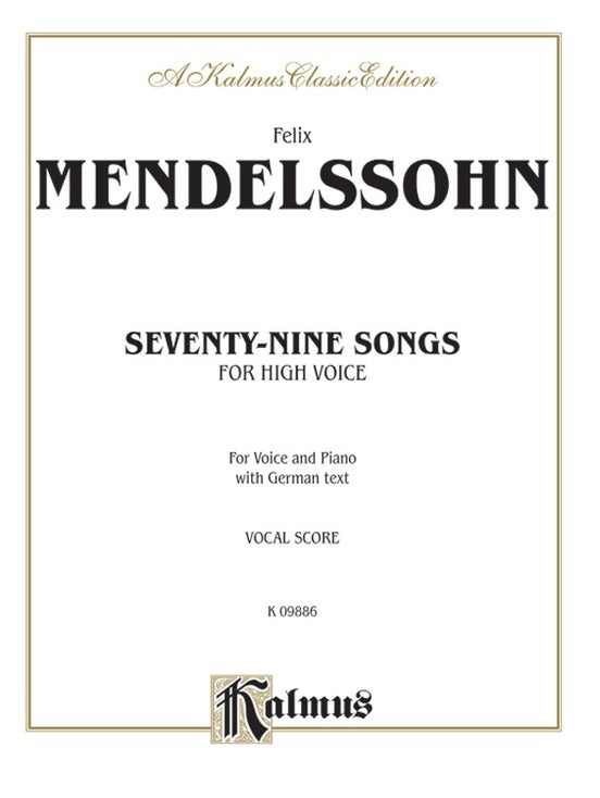 79 Songs High VCE Solo Vocal Sheet Music