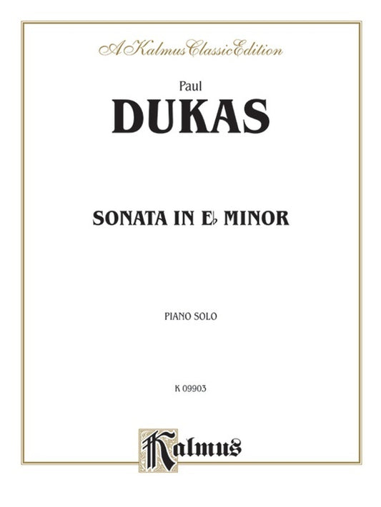 Sonata in E Flat Minor Piano Sheet Music