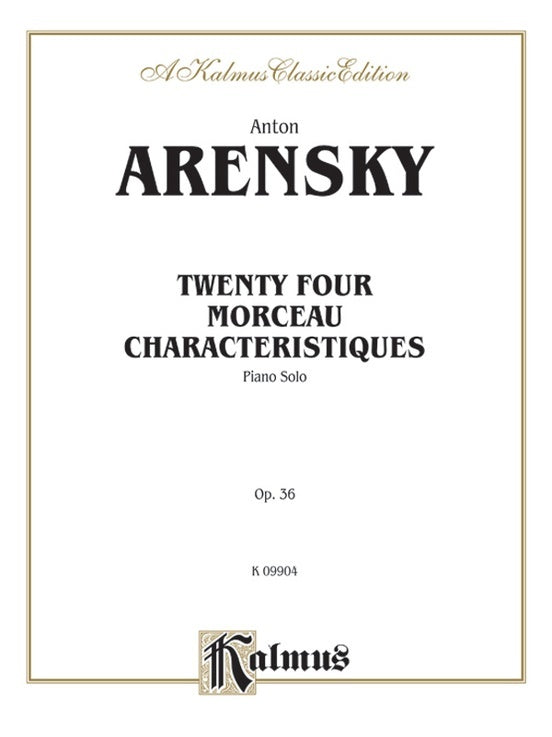 Twenty Four Morceau Characteristiques Opus 36 Piano
