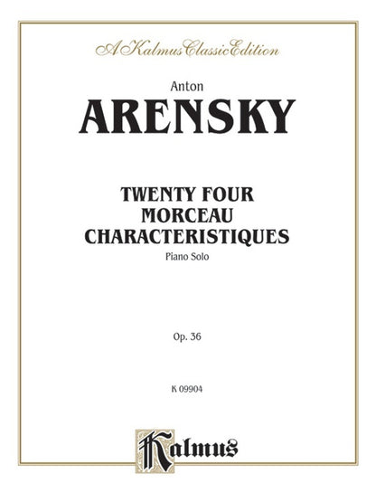 Twenty Four Morceau Characteristiques Opus 36 Piano
