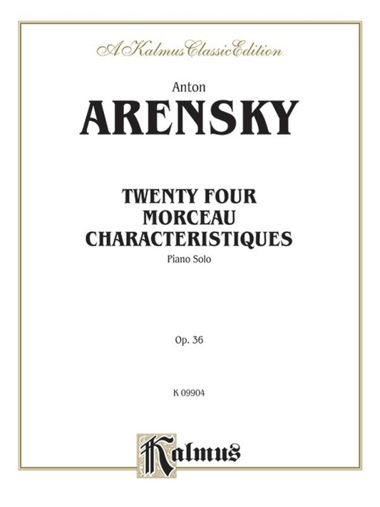 Twenty Four Morceau Characteristiques Opus 36 Piano