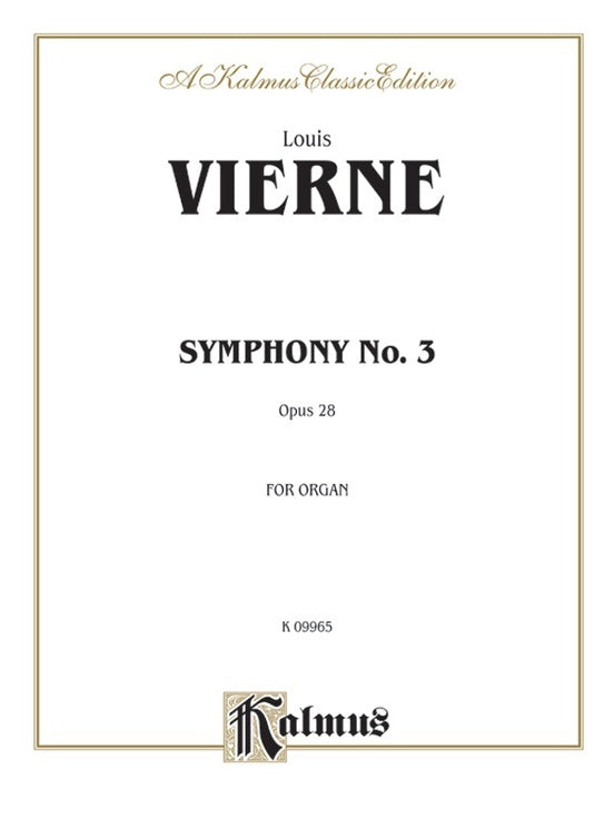 Symphony No 3 Organ Sheet Music