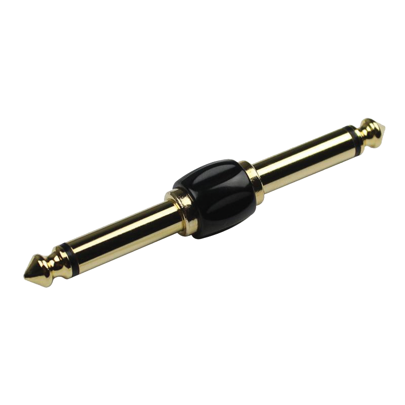 Kirlin 1/4" Mono Male to 1/4" Mono Male Gold Plated Pedal Adapter Pack of 2 [K2631BG]