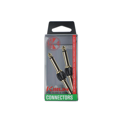 Kirlin 1/4" Mono Male to 1/4" Mono Male Gold Plated Pedal Adapter Pack of 2 [K2631BG] — view 3