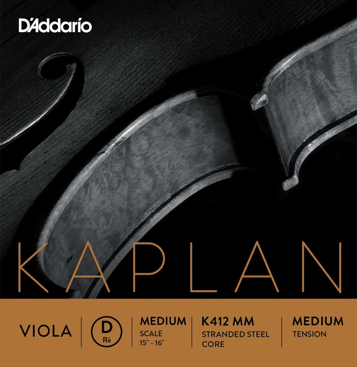 D'Addario Kaplan Viola String Set, Medium Scale, Medium Tension