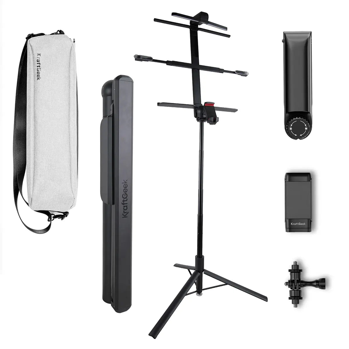 KraftGeek Capsule LITE Music Stand Concerto Combo with Carry Bag and LumiLight