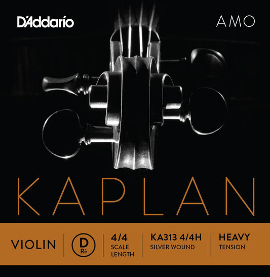 D'Addario Kaplan Amo Violin A String, 4/4 Scale, Heavy Tension