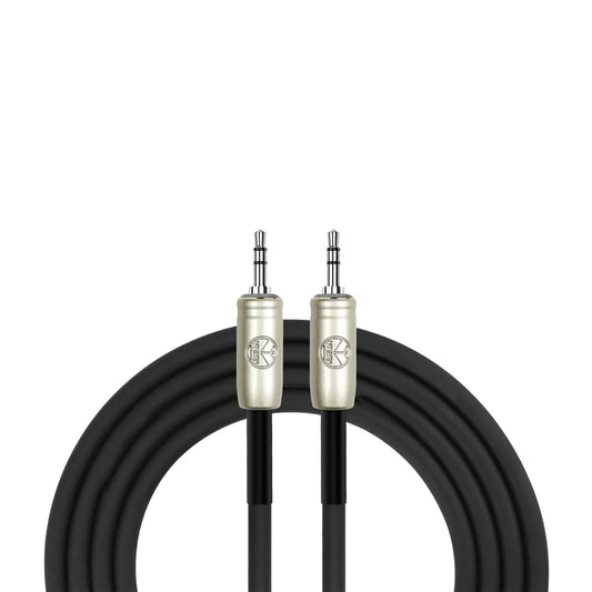 Kirlin Stereo 3.5mm TRS Cable 6-Foot KAP468PR-6 with 24 x2 Gauge Copper Conductors and 90% Spiral Shielding