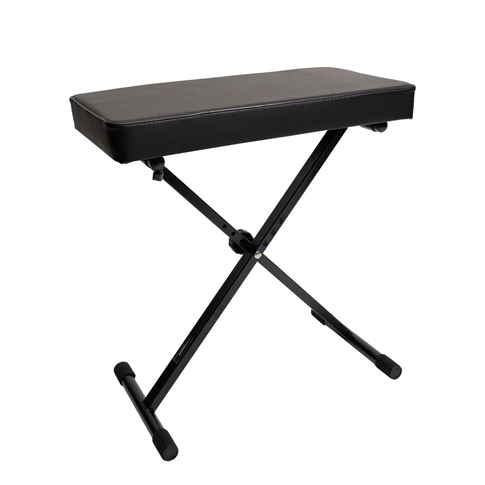 Crown KB-017-BLK Large Folding Keyboard Bench Stool with Foam-Padded Seat