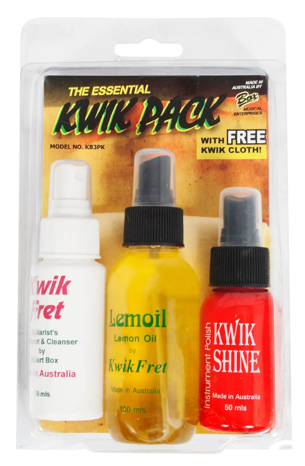 Stu Box Essential Kwik Pack Guitar Care Kit