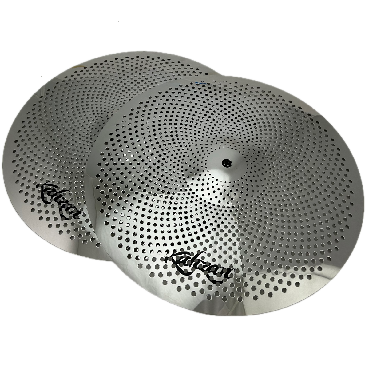 Kahzan Silent Series Hi-Hat Cymbals 14" - Handmade Stainless Steel, Reduced Volume for Practice and Performances