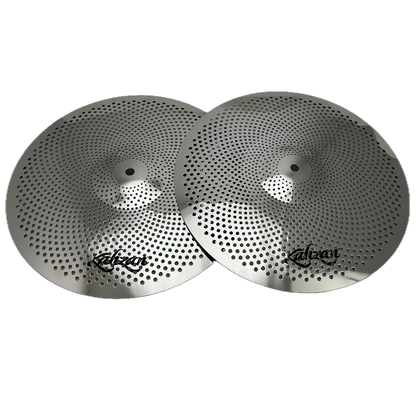 Kahzan Silent Series Hi-Hat Cymbals 14" - Handmade Stainless Steel, Reduced Volume for Practice and Performances — view 2