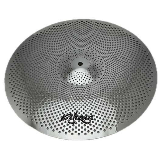 Kahzan Silent Series 16" Crash Cymbal - Handmade Stainless Steel, Reduced Volume for Practice and Performances