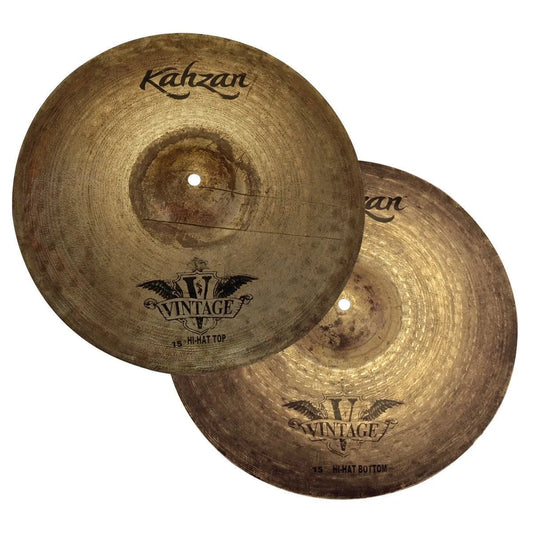 Kahzan Vintage Series 15" Hi-Hat Cymbals KC-VIN-15HH Handmade in China