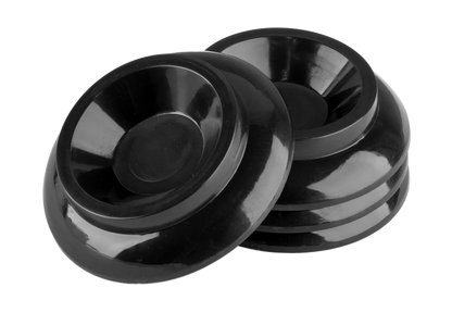 Hemingway Piano Castor Cups - 4 Pcs KC6B Black Plastic Floor Protectors