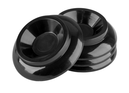 Hemingway Piano Castor Cups - 4 Pcs KC6B Black Plastic Floor Protectors