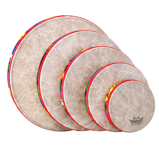 Remo Kids Percussion Hand Drum Set Rainforest 5 Piece with Mallets