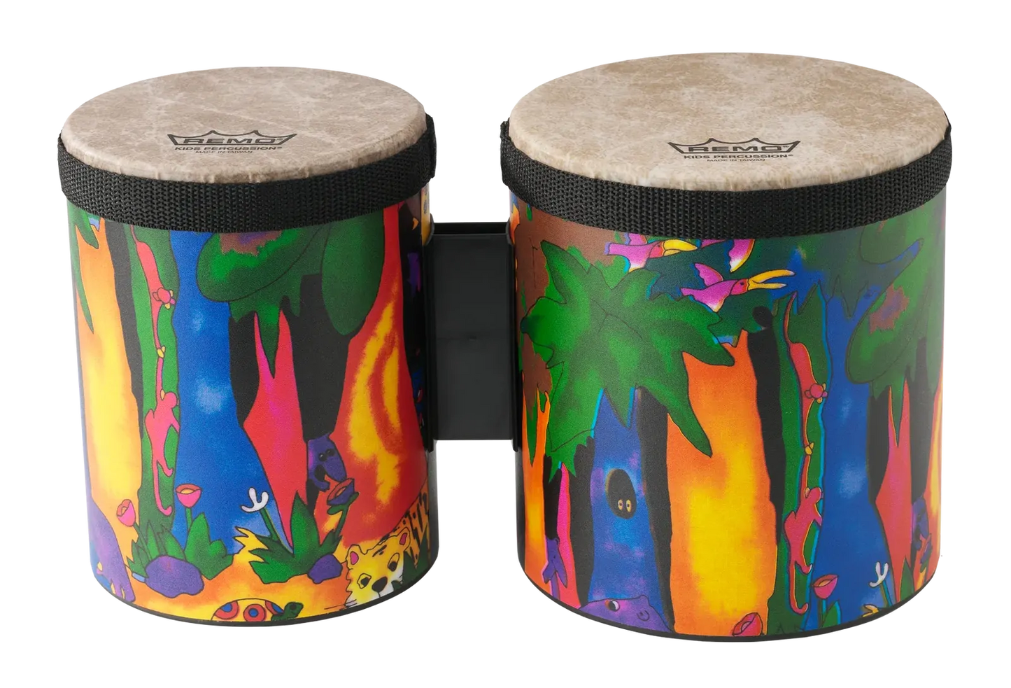Remo Kids Percussion 5" & 6" Bongos - Rainforest Finish