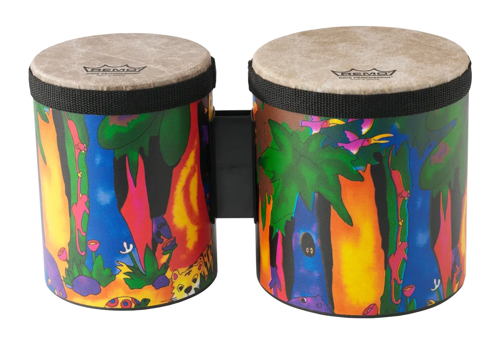 Remo Kids Percussion 5" & 6" Bongos - Rainforest Finish