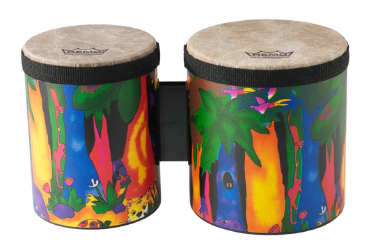 Remo Kids Percussion 5" & 6" Bongos - Rainforest Finish