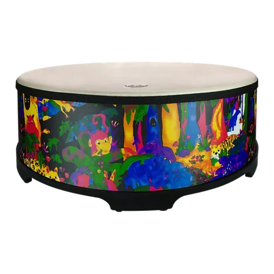 Remo 18x8 Inch Gathering Drum - Comfort Sound Technology, Rain Forest Finish