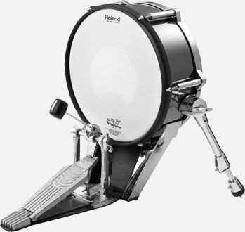 ROLAND KD-140-BC V-Kick Trigger Pad - 14" Black Chrome Bass Drum Pad with Solid Metal Frame for Natural Feel