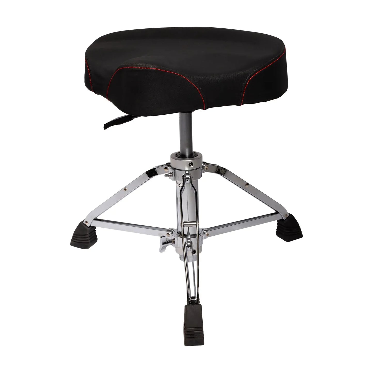 Kahzan Premium Hydraulic Drum Throne with Chrome Finish and Padded Seat