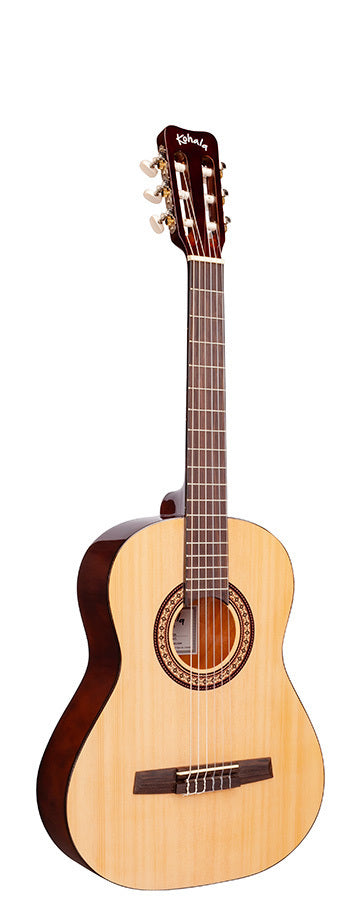 Kohala KG75 3/4-Size Classical Nylon String Guitar with Gig Bag in Natural