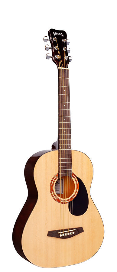 Kohala KG75 Series 3/4 Travel Acoustic Guitar with Padded Gig Bag - Natural Finish
