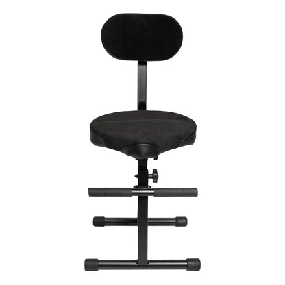 SoundArt Deluxe Height Adjustable Guitarist Stool with Padded Seat and Backrest — view 2