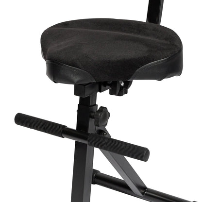 SoundArt Deluxe Height Adjustable Guitarist Stool with Padded Seat and Backrest — view 4
