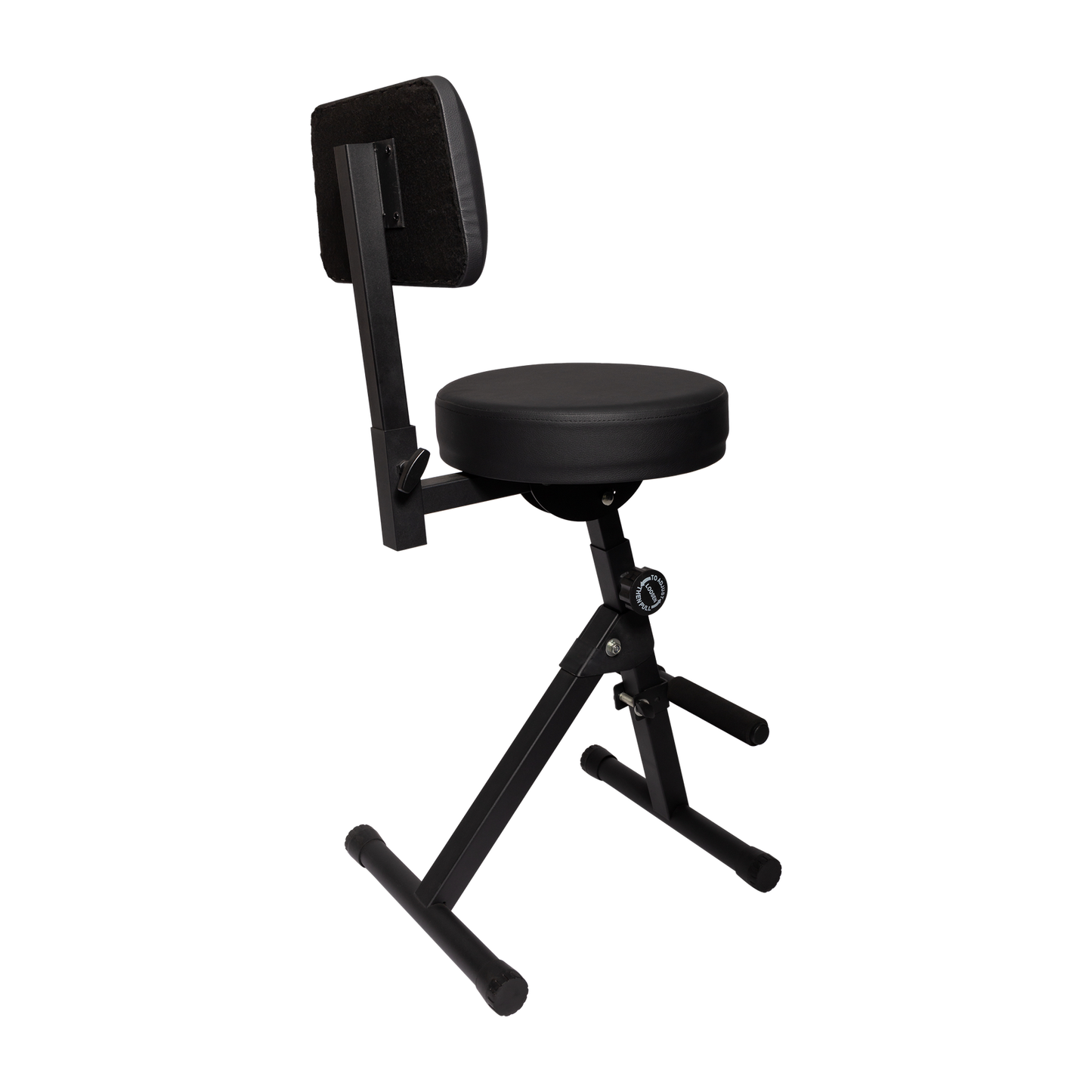 Fretz KGB-21-BLK Adjustable Height Guitar Stool with Padded Seat and Backrest — view 2