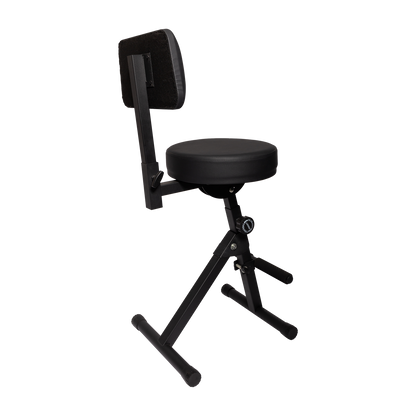 Fretz KGB-21-BLK Adjustable Height Guitar Stool with Padded Seat and Backrest — view 2