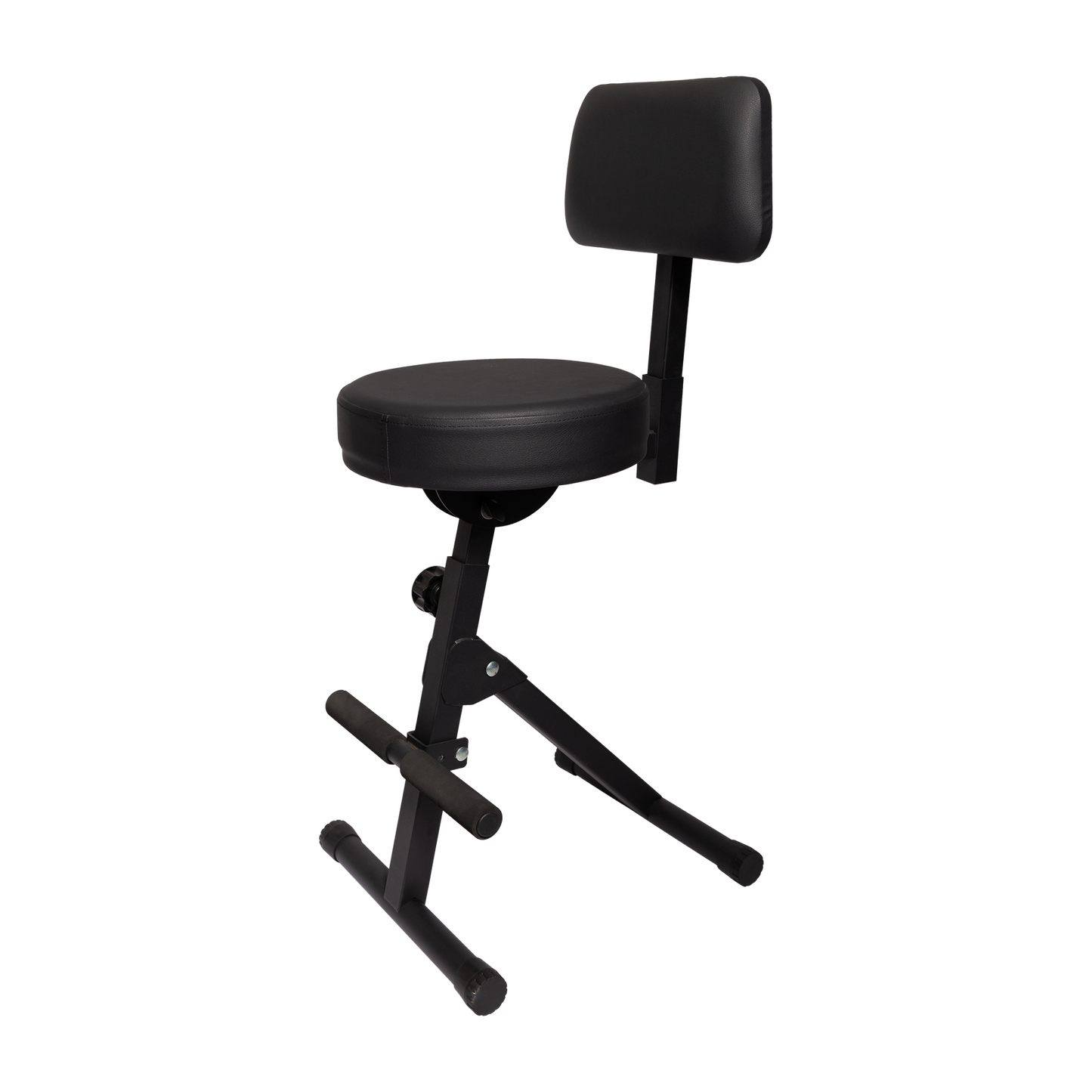Fretz KGB-21-BLK Adjustable Height Guitar Stool with Padded Seat and Backrest