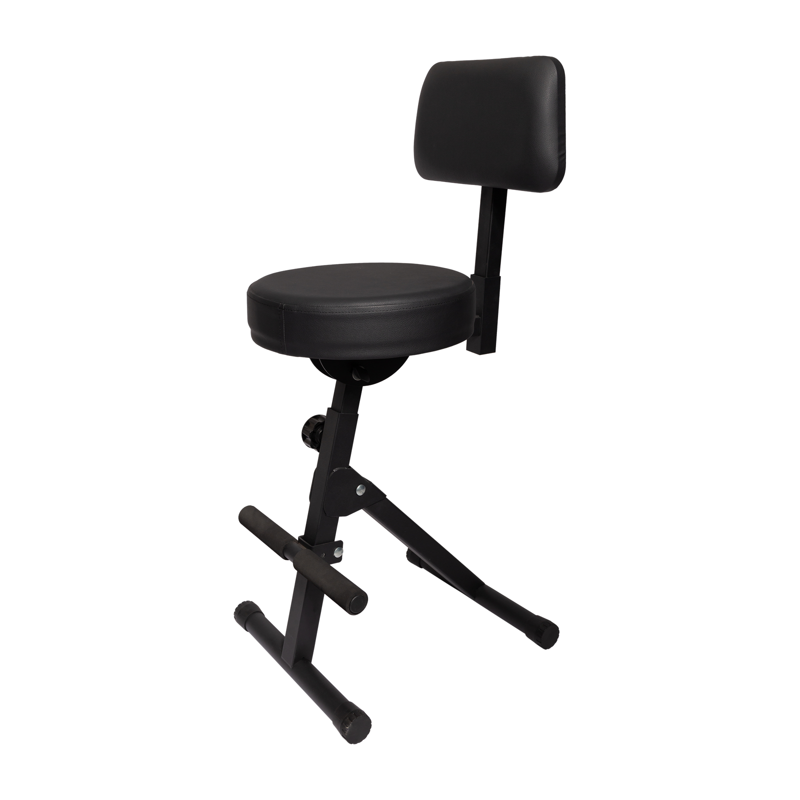 Fretz KGB-21-BLK Adjustable Height Guitar Stool with Padded Seat and Backrest