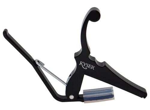 Kyser Quick-Change Capo for 6 String Electric Guitars (Black Chrome)