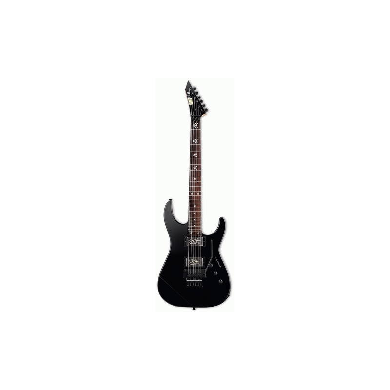 ESP Kirk Hammett KH-2 Neck Thru Body Electric Guitar - Custom Shop, Black Finish, EMG Pickups, Floyd Rose Bridge, Includes Hard Case