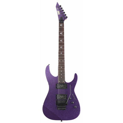 ESP Kirk Hammett KH-2 Purple Sparkle Electric Guitar with EMG Pickups and Hard Shell Case