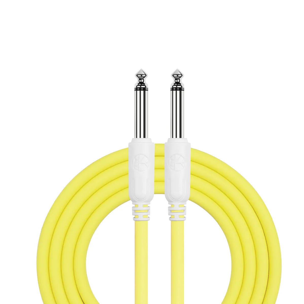 Kirlin Entry 24 Instrument Cable Lemon Yellow 10FT IC-241 1/4" Mono Plug CCAM Shielding Limited Lifetime Warranty