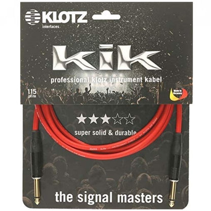Klotz KIK30PPRT Pro Guitar Instrument Cable 3m - Red