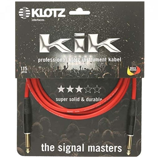 Klotz KIK30PPRT Pro Guitar Instrument Cable 3m - Red