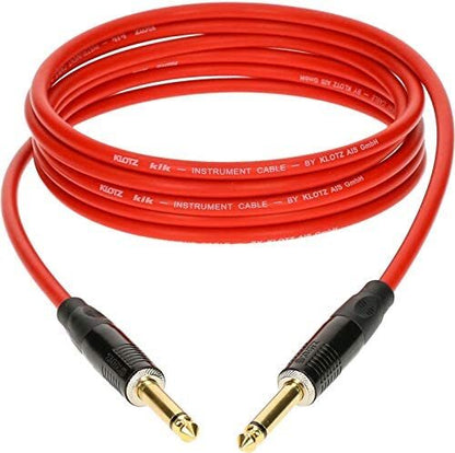 Klotz KIKKG30PPRT 3m KIK Pro Instrument Cable with Gold Plated Connectors and Klotz Straight Metal Jack - Red — view 2
