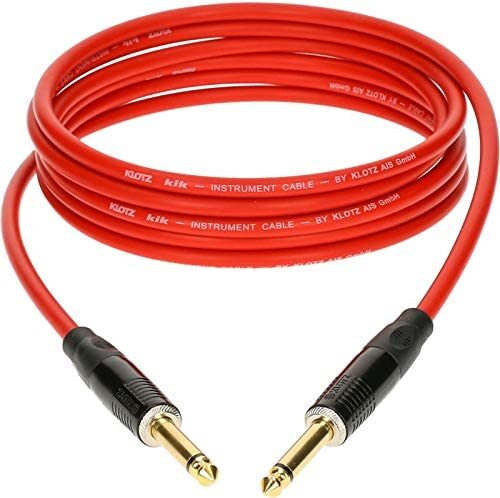 Klotz KIKKG60PPRT 6m KIK Pro Instrument Cable with Gold Plated Connectors and Klotz Straight Metal Jack - Red — view 2